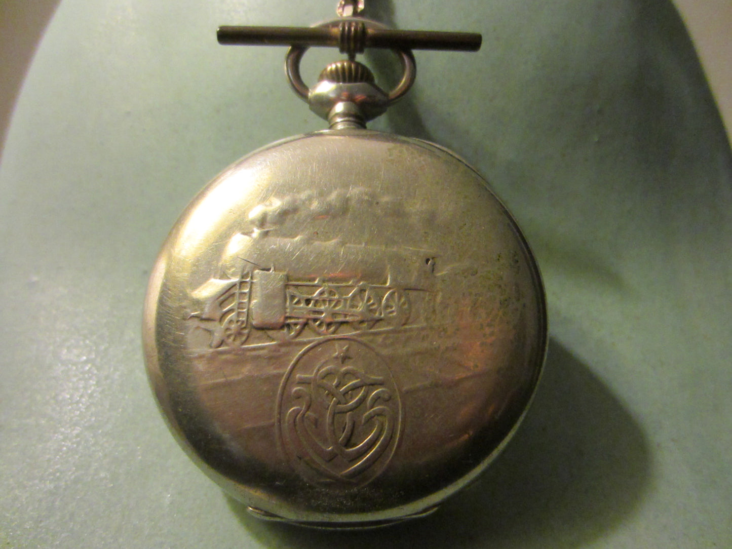 Zenith Grand Prix Paris 1900 Silver Swiss Railroad Pocket Watch Insignia