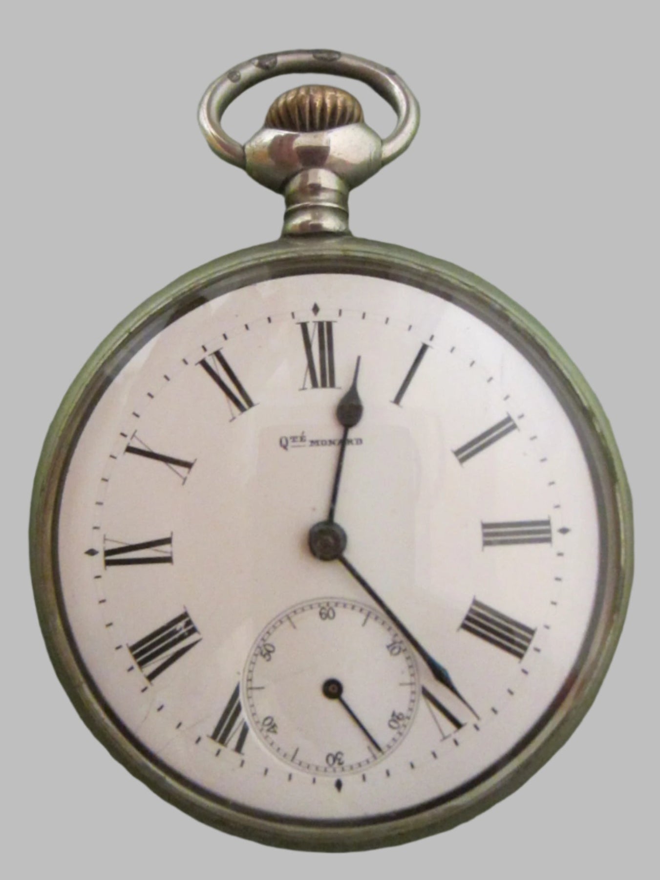 Zenith Grand Prix Paris 1900 Silver Swiss Railroad Pocket Watch Insignia