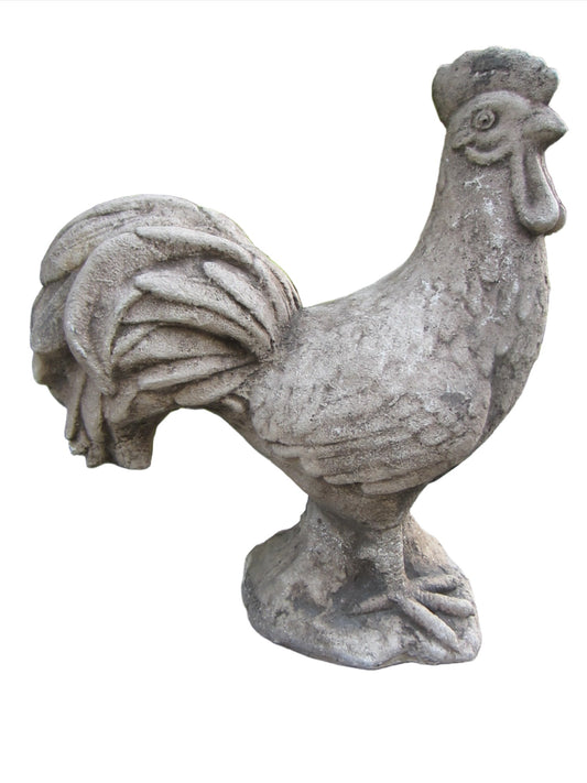 Cement Garden Sculpture Signature Rooster Architectural Decor