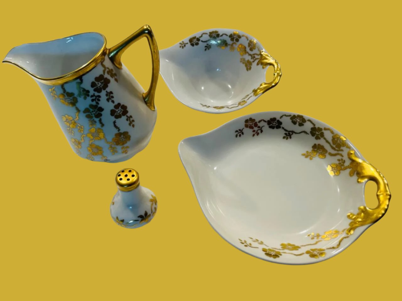 Germany Floral Gold Dining Brief Set