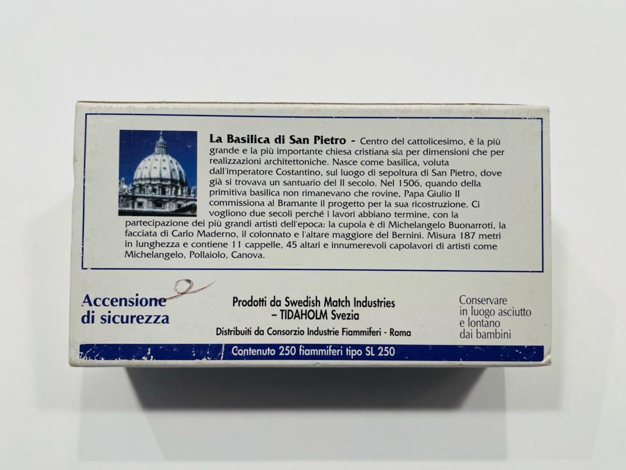 La Basilica di San Pietro Capri Italy Figurative Porcelain Tile Match Box