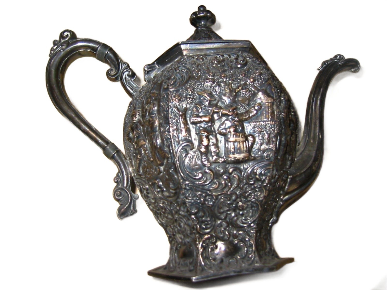 Figurative Dutch Teapot Hallmarks Windmill Cover Decorative Handle - Designer Unique Finds 
 - 4