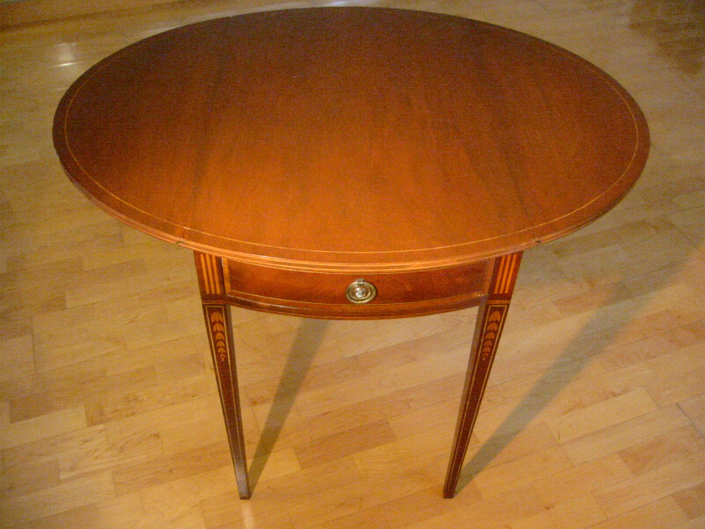 Drop Leaf Game Table Federal Style Pembroke Genuine Mahogany - Designer Unique Finds 
 - 1