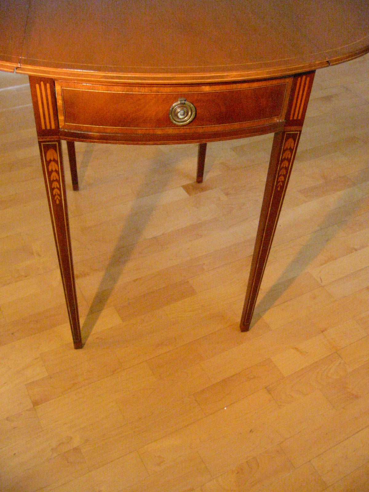 Drop Leaf Game Table Federal Style Pembroke Genuine Mahogany - Designer Unique Finds 
 - 4