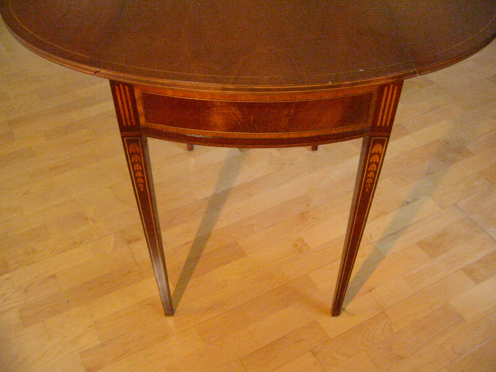 George III Inlaid Mahogany Pembroke Drop Leaf Game Table - Designer Unique Finds 