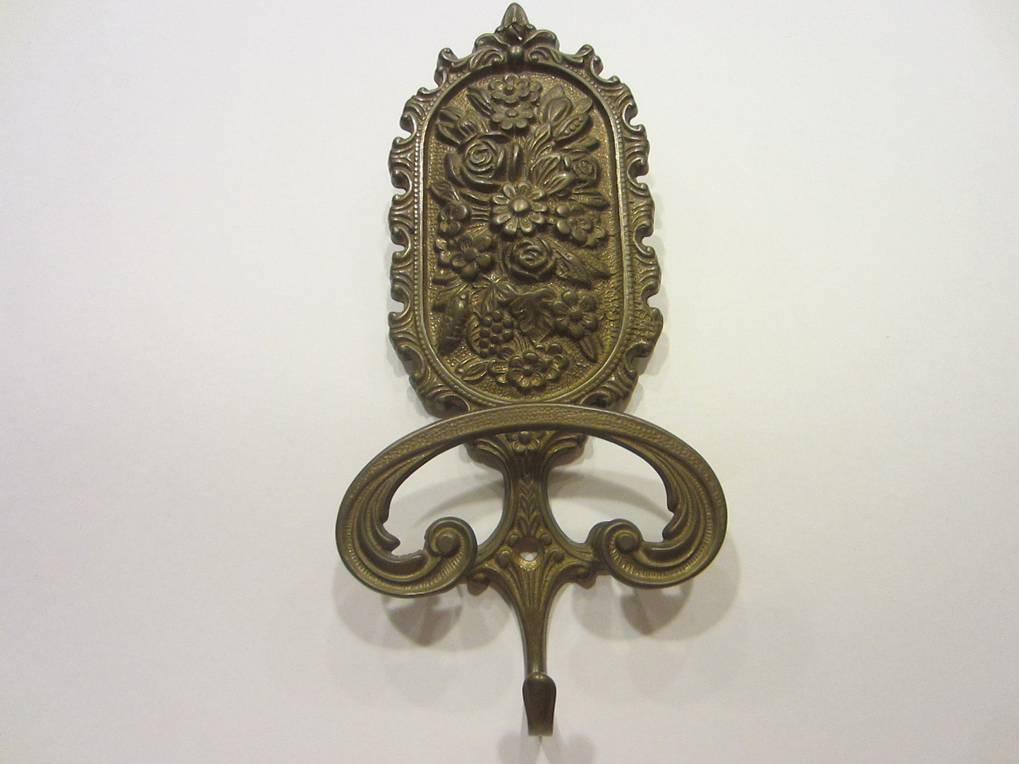 Architectural Italian Brass Floral Wall Decor Made In Italy