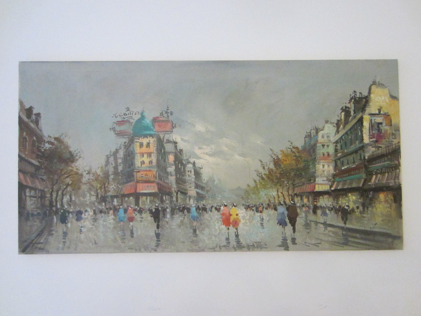 Studio DeVity Italia Street Of Paris Impressionist Signed Oil On Canvas