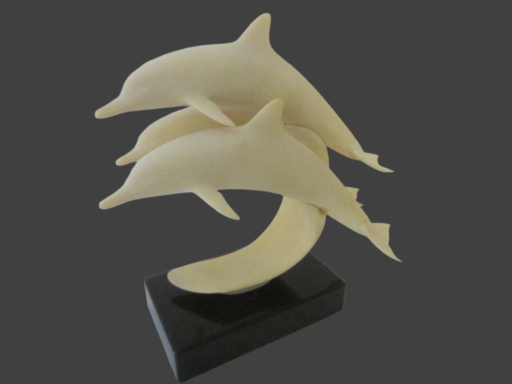 John Perry Three Dolphins Mid Century Modern Sculpture - Designer Unique Finds 