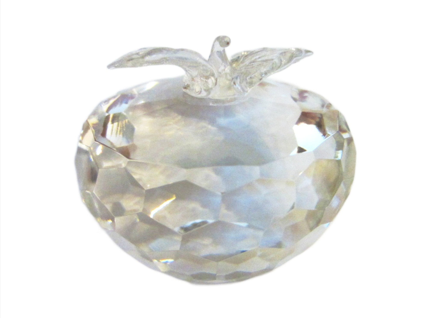 Swarovsky Crystal Stemmed Apple Paperweight