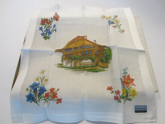 Mid Century Modern Handmade Embroidered Handkerchiefs