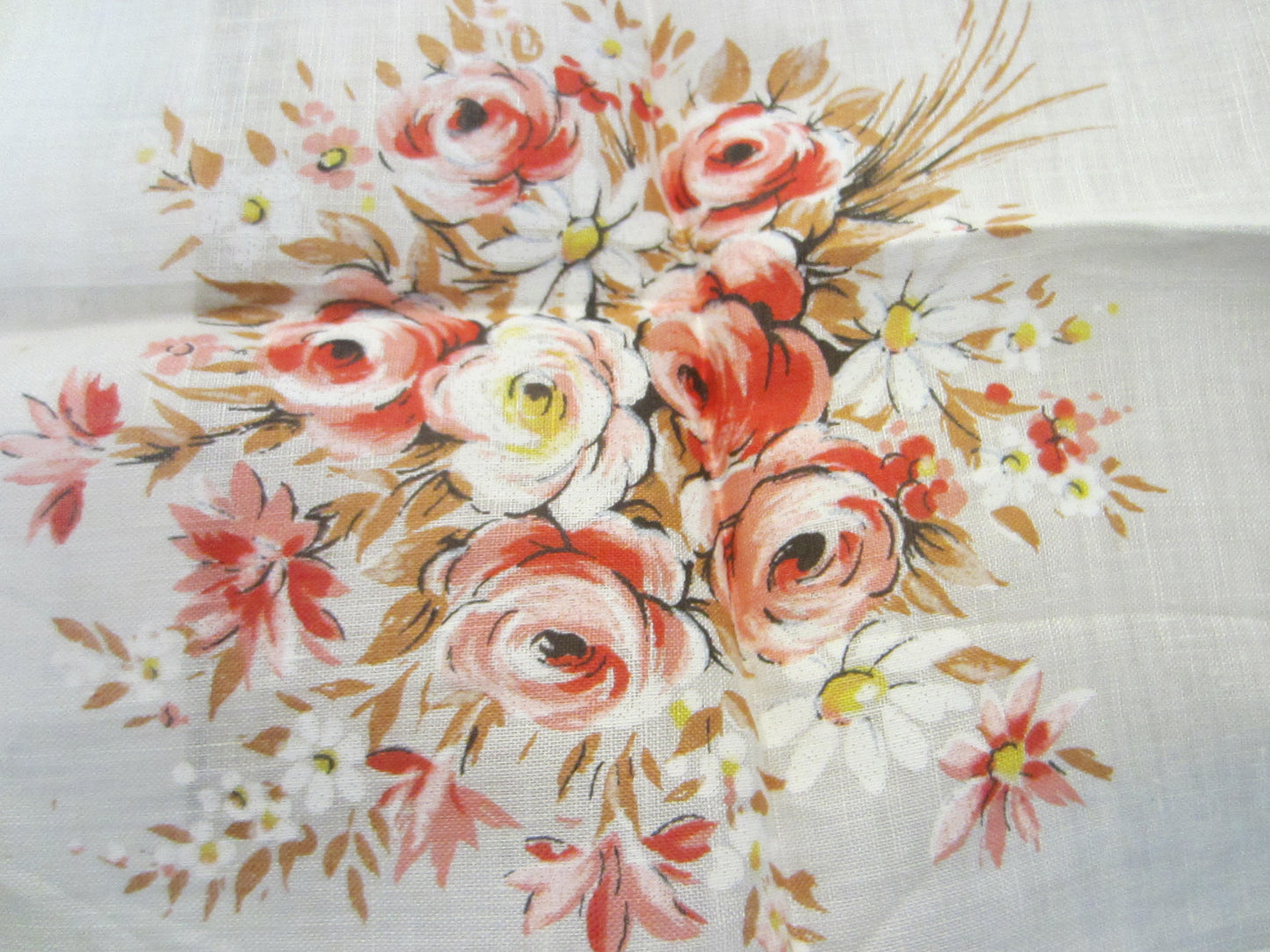 Mid Century Modern Handmade Embroidered Handkerchiefs