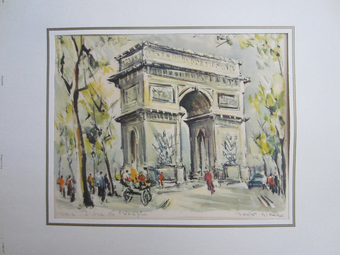 Marius Girard L Arc De Triomphe Impressionist City View French Art - Designer Unique Finds 