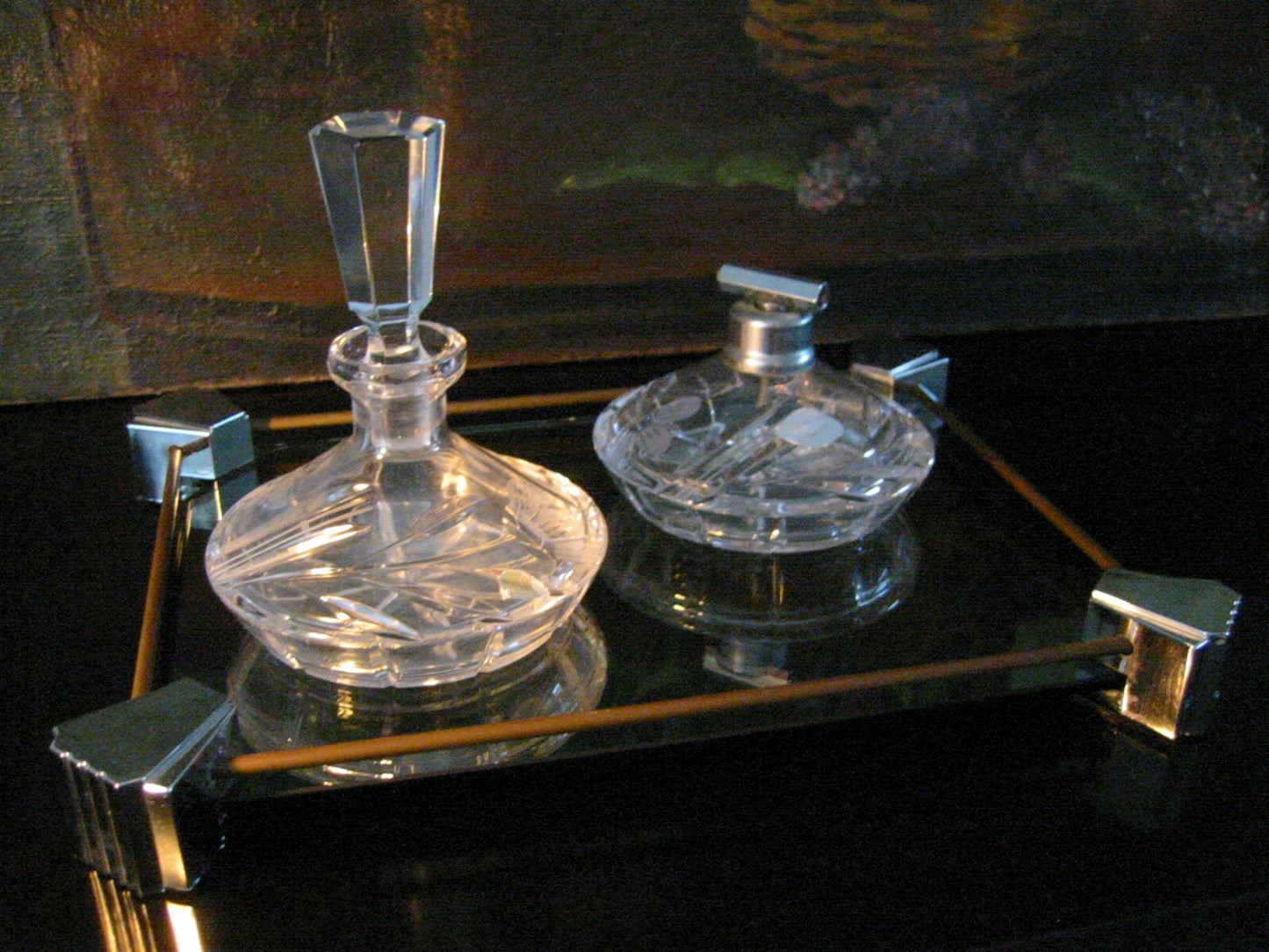 Echt Bleikristall Crystal Hand Cut Perfumery Set Vanity Decor Made In Germany - Designer Unique Finds 