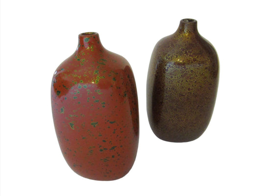 Fine Arts Japan Ceramic Vases Gold Specs - Designer Unique Finds 