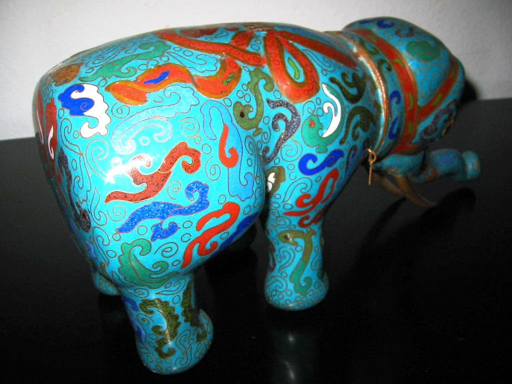 Cloisonne Painting Kit Chinese Cloisonné Enamel Art of Auspicious Elephant  DIY Wall Art Framed Decorative Painting Modern Home Gift Decorativ