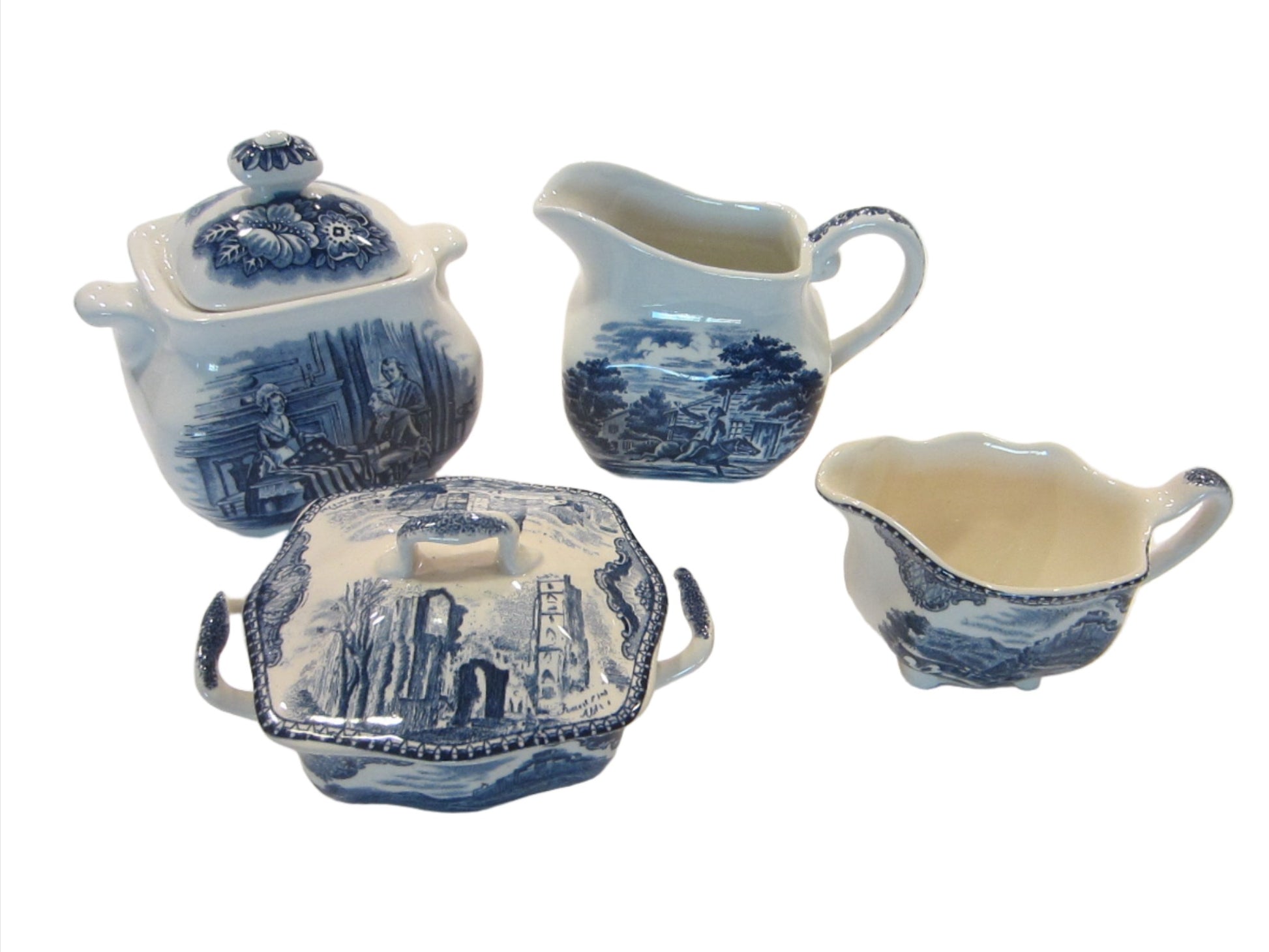 Liberty Blue Historic Colonial Ceramic Set Made In England