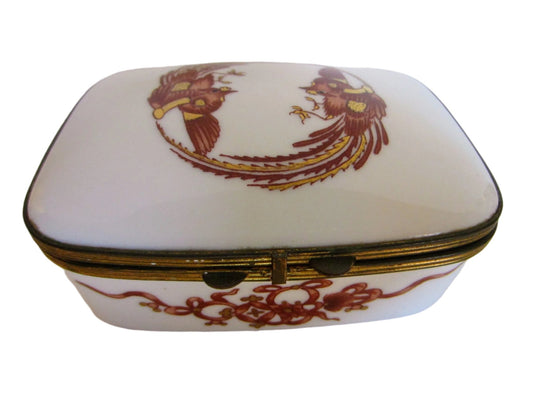 Decore A La Main Chantilly French White Porcelain Box