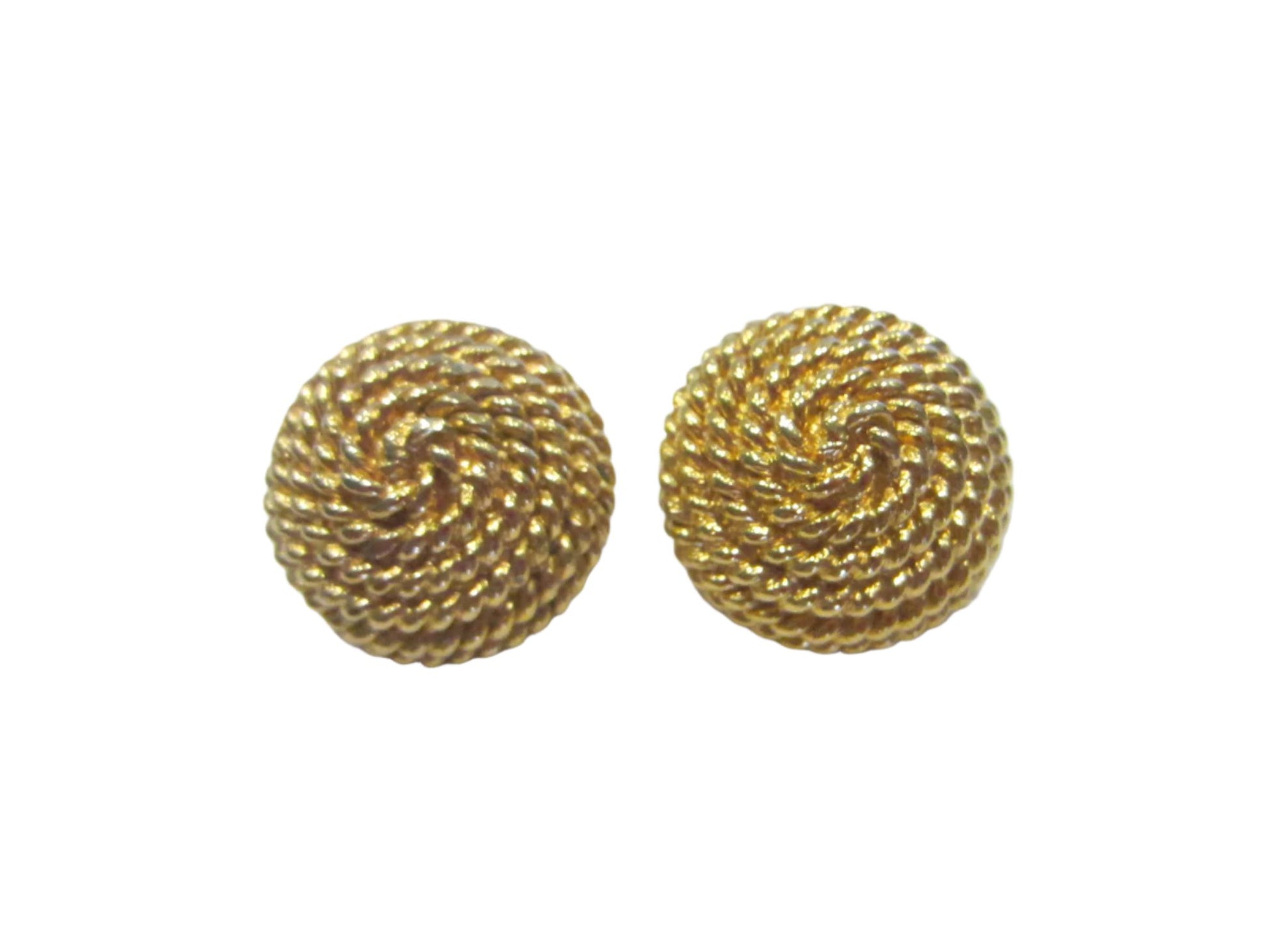 Monet Clip on Button Earrings Marked Copyrighted - Designer Unique Finds  - 1