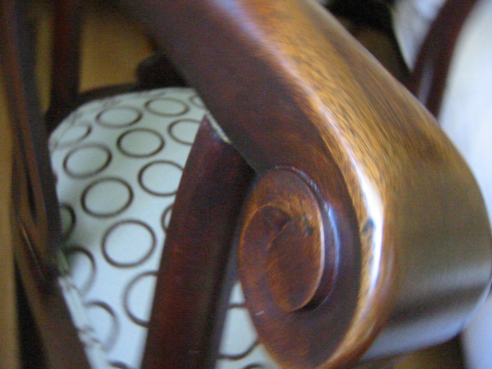 Upholstered Mahogany William IV Style Rocking Chair - Designer Unique Finds 