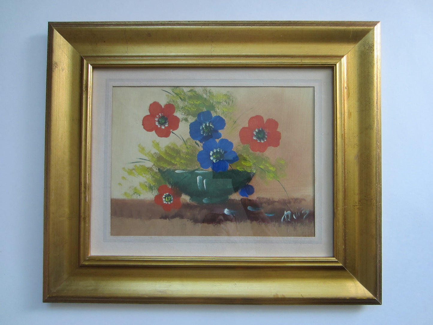 Still Life Poppies Impressionist Oil On Canvas Signed Ruiz