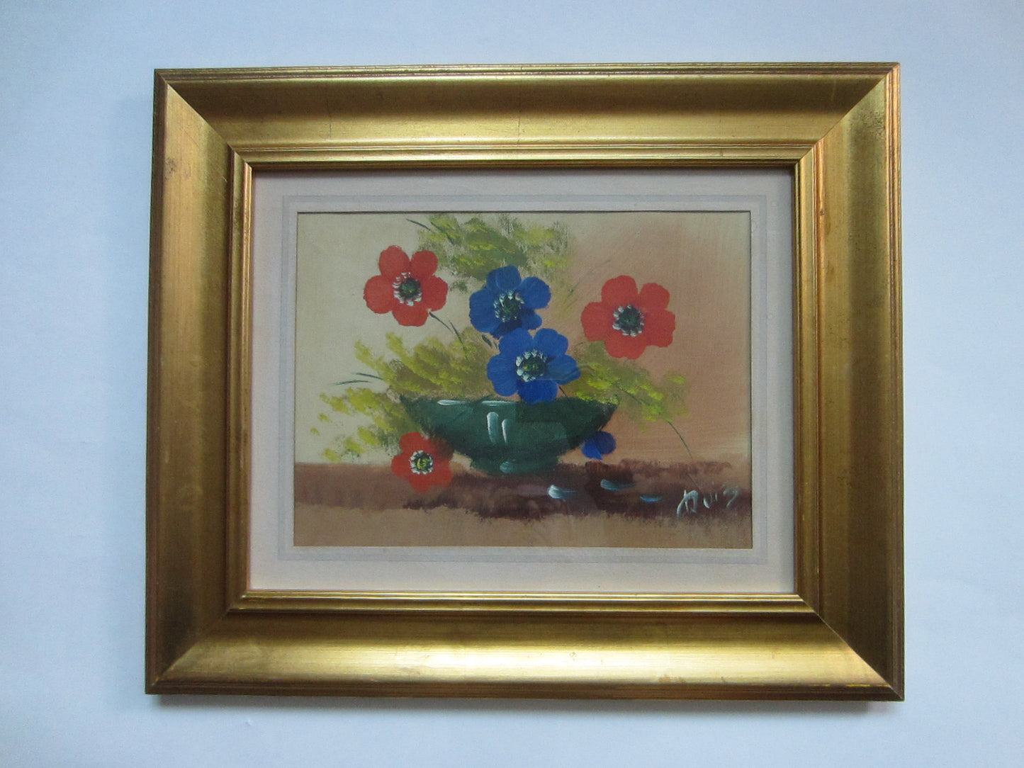 Still Life Poppies Impressionist Oil On Canvas Signed Ruiz