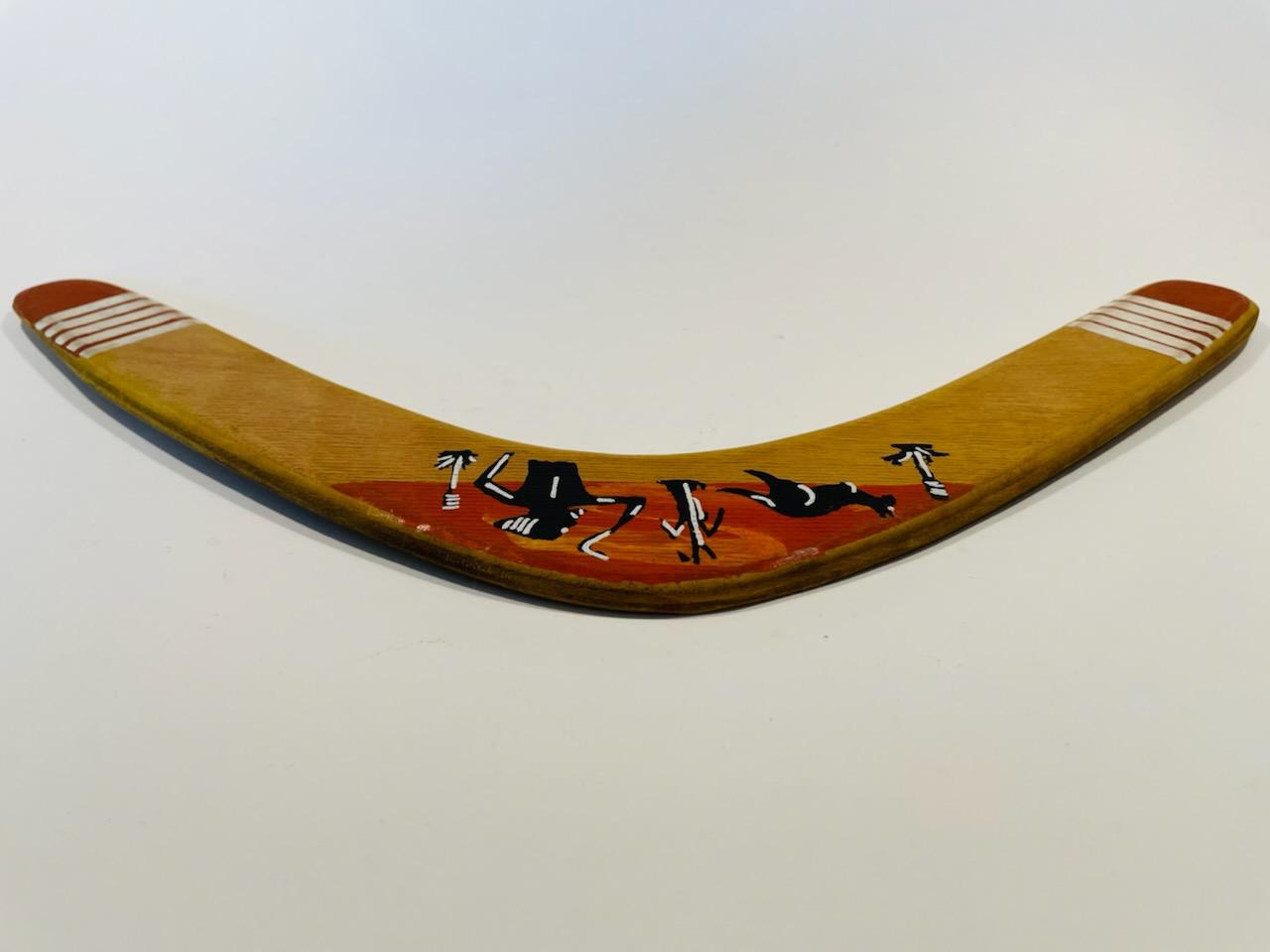 Boomerang Hand Painted Curved Aboriginals Australia Throwing Stick