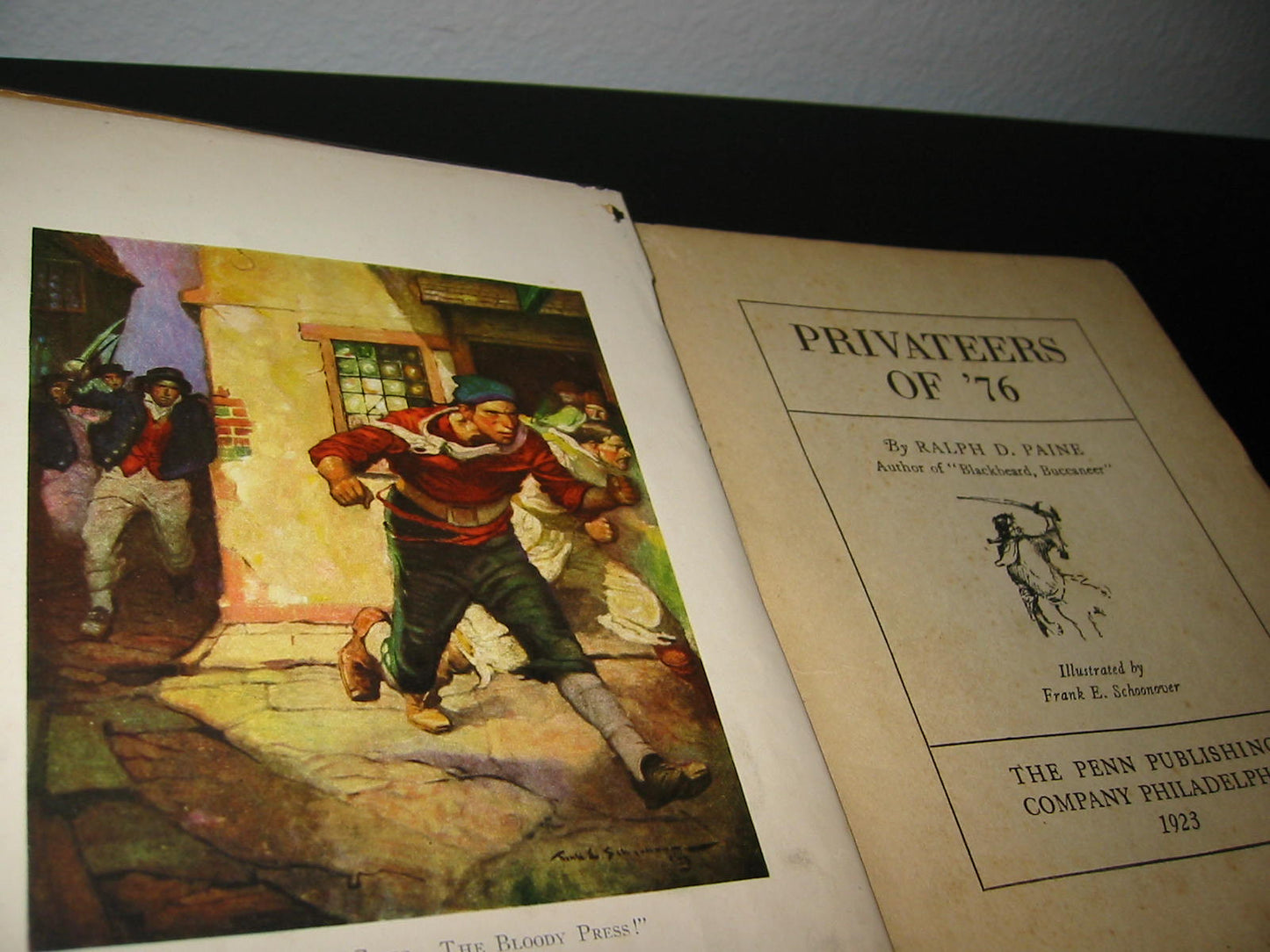 Frank E Schoonover Privateers Of 76 American Ralph D Paine Illustrated Book - Designer Unique Finds 