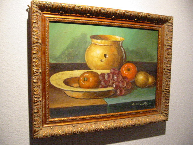 A Montoya Spanish Still Life Fruits Oil On Canvas - Designer Unique Finds 
 - 5