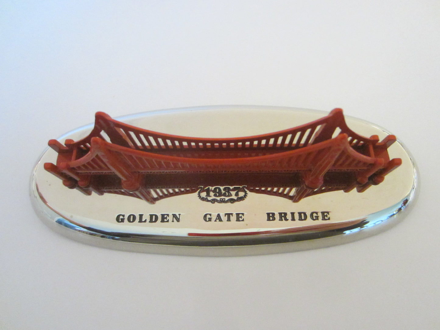 Golden Gate Bridge Monumental Red Metal Modern Statue Paperweight