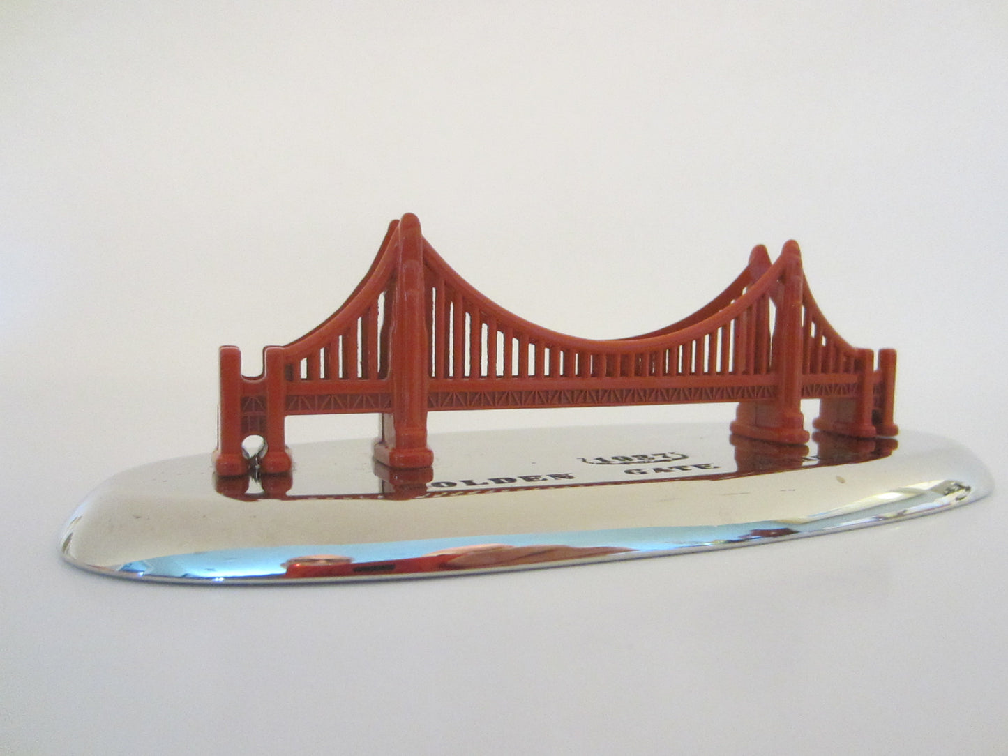 Golden Gate Bridge Monumental Red Metal Modern Statue Paperweight