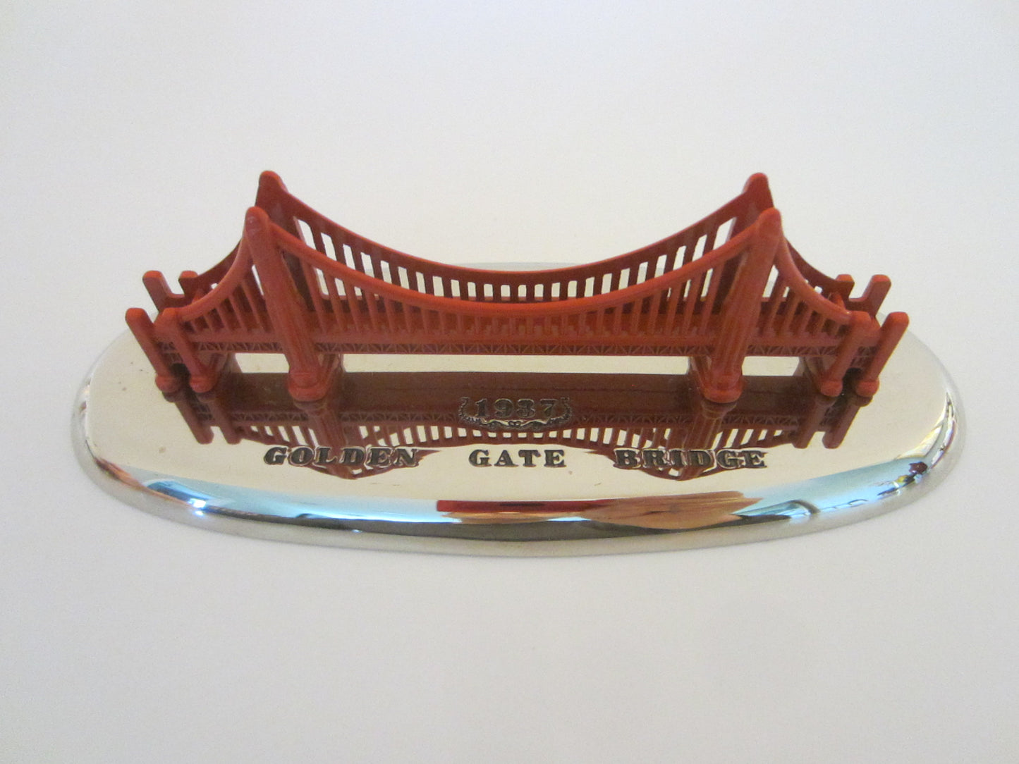 Golden Gate Bridge Monumental Red Metal Modern Statue Paperweight