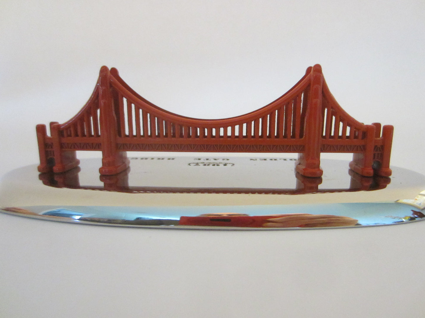 Golden Gate Bridge Monumental Red Metal Modern Statue Paperweight