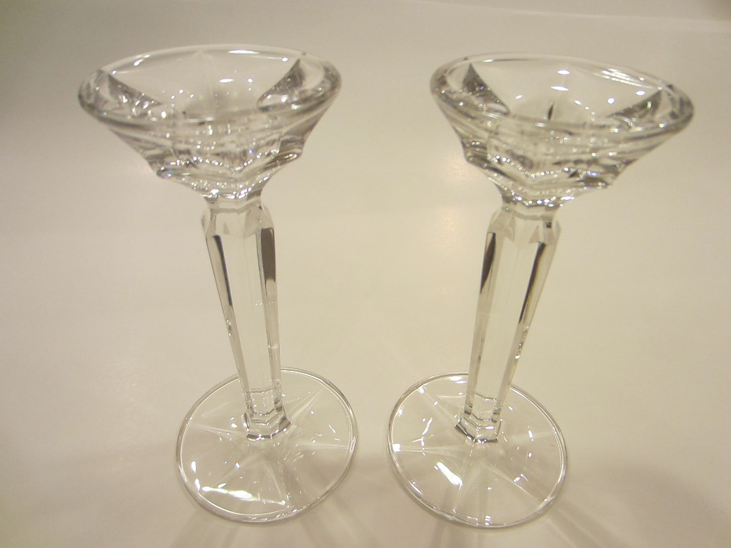 Ralph Lauren Modern Glass Signature Vintage Candle Holders 