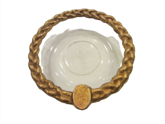 Fleur D Elise Glass Bronze Weave Ashtray Bowl