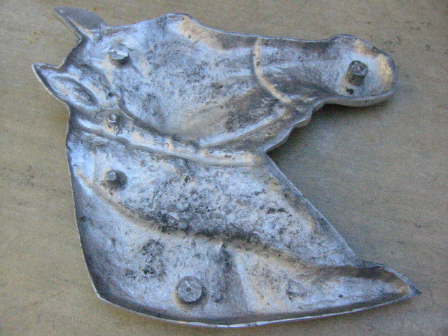 Pewter Equestrian Horse Head Wall Decor - Designer Unique Finds 