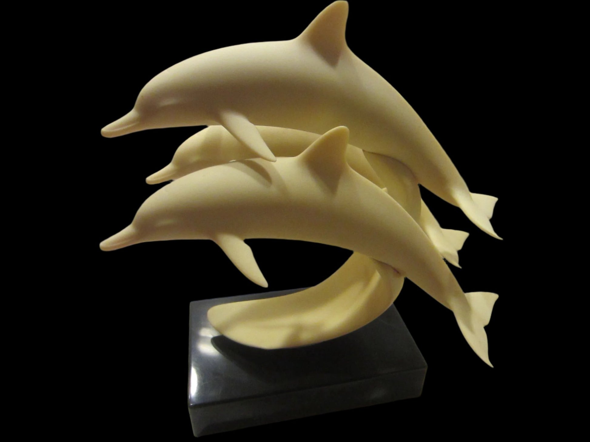 John Perry Three Dolphins Mid Century Modern Sculpture - Designer Unique Finds 