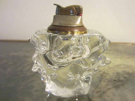 Evans Rock Crystal Metal Table Lighter American Mid Century Modern - Designer Unique Finds 