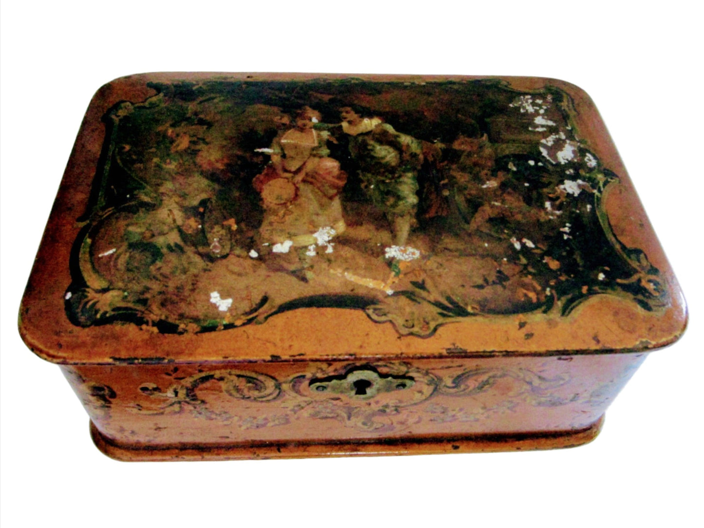 Baroque Milano Primitive Romantic Box Hand Painted Scripted