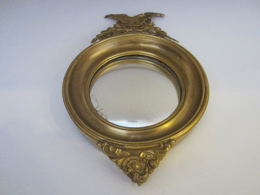 Empire Style Eagle Crest Colonial Convex Ormolu Mirror