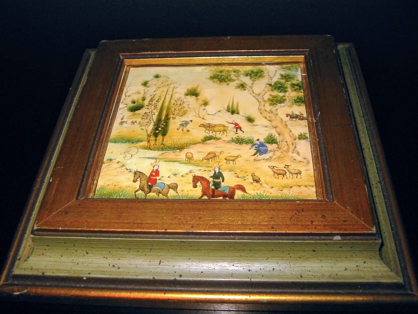 Haji Mosavvar Olmolki Signed Miniature Painting Scripted Provenance