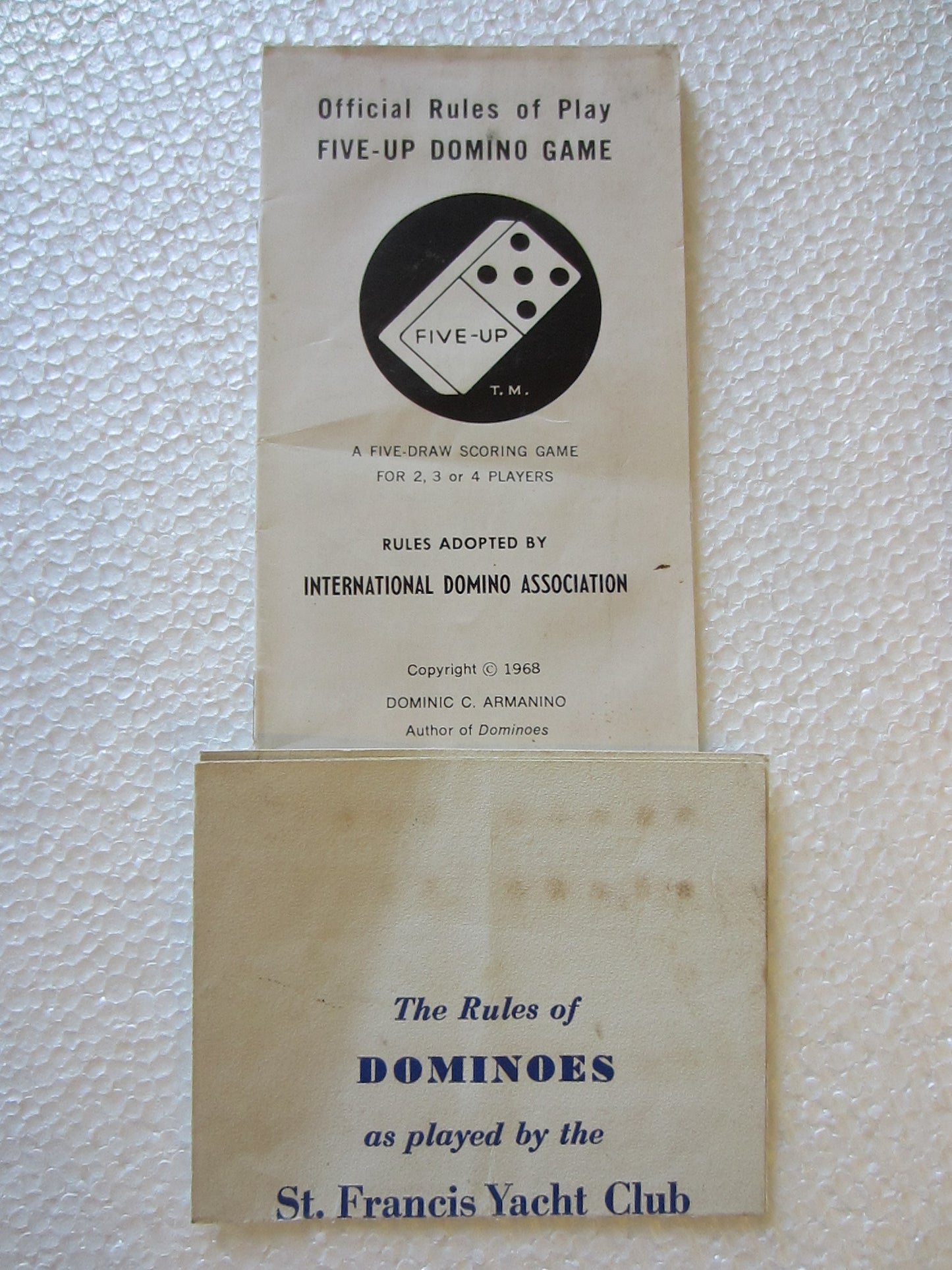 Five Up Domino Game Hand Crafted Mid Century Dominic C Armanino - Designer Unique Finds 
 - 4