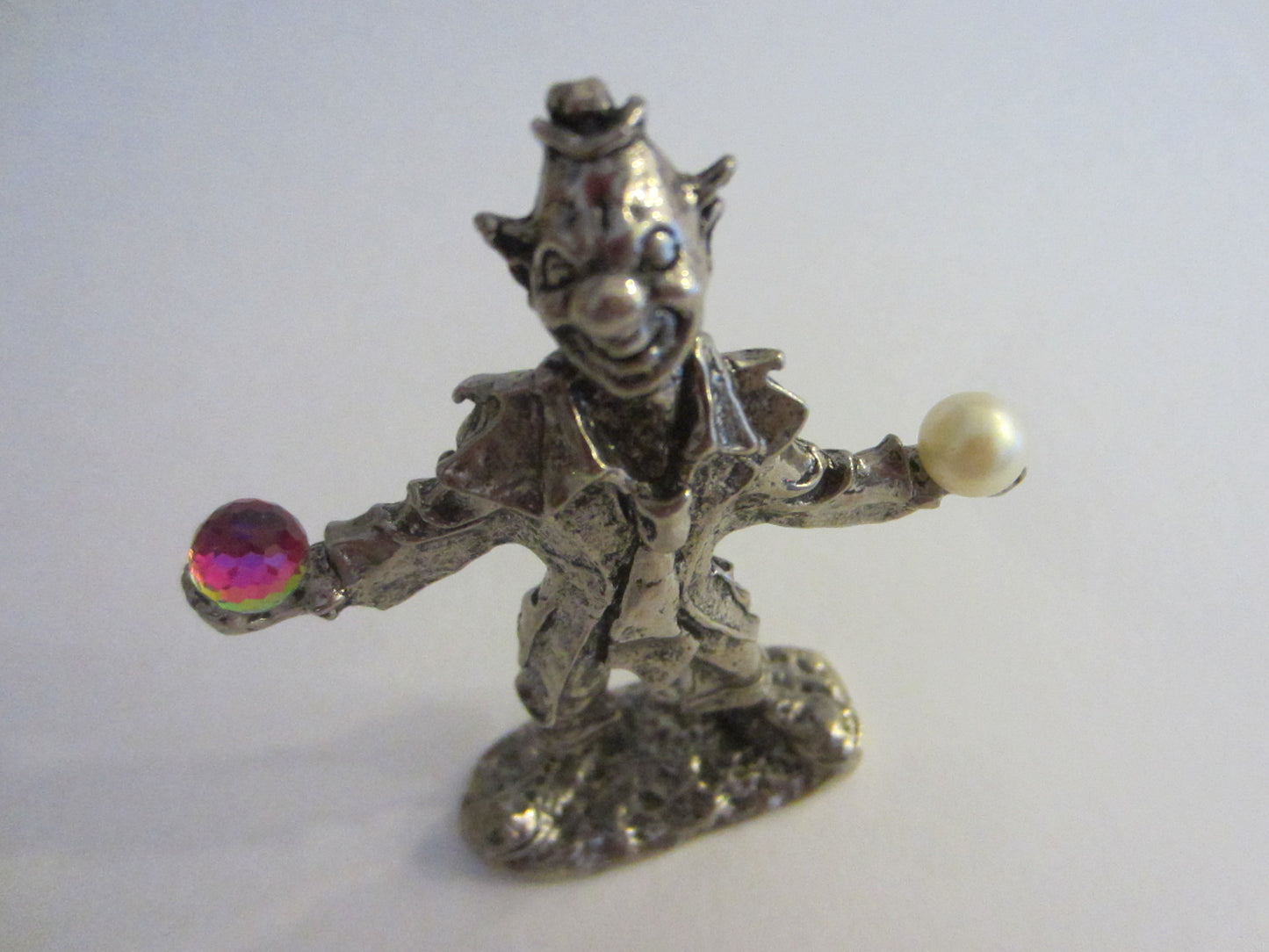 Pewter Clown Magician Figure