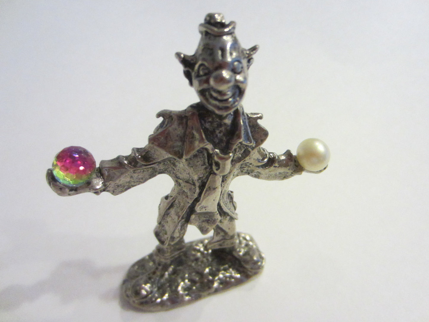 Pewter Clown Magician Figure