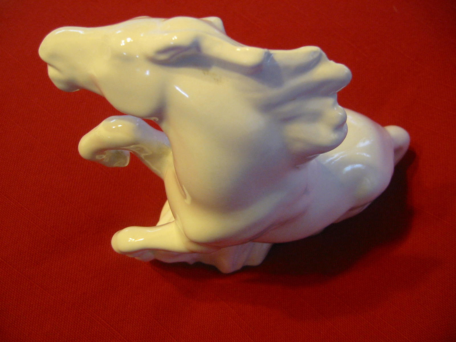 Keiser Attribute Porcelain Equestrian Wild White Running Horse Statue - Designer Unique Finds 