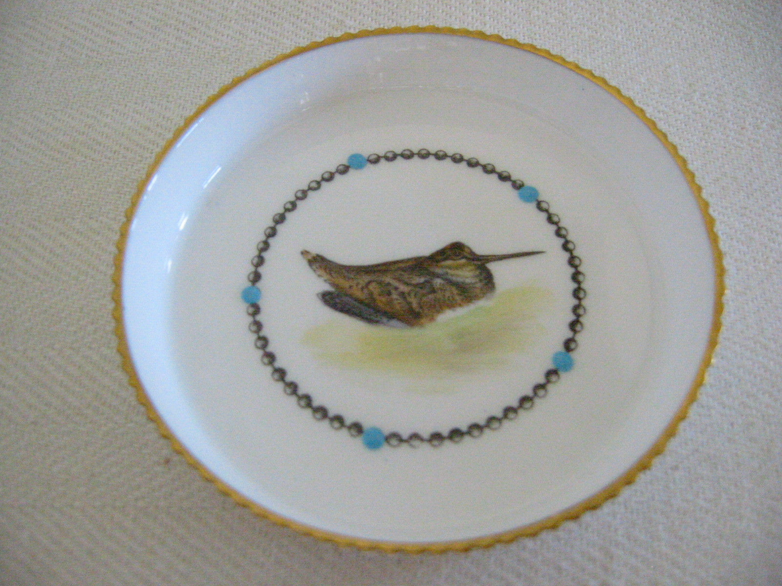 Royal Worcester Fine Bone China England Game Birds China Enameled Coasters - Designer Unique Finds 