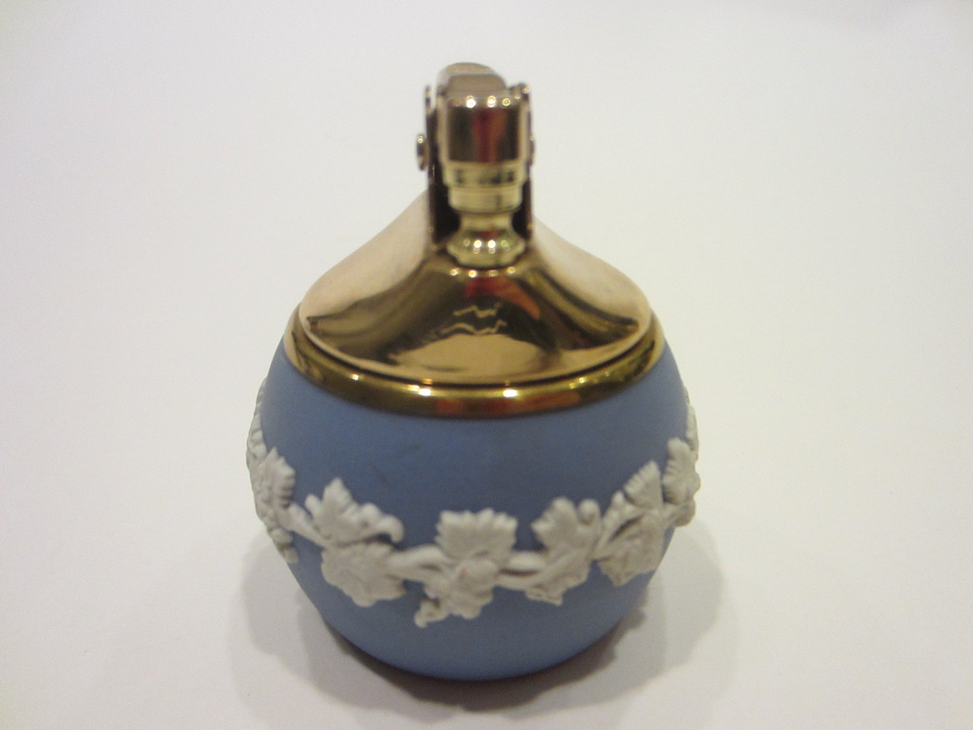 Wedgwood ER Blue Bass Relief Porcelain Lighter Jewelry Box Hand Decorated - Designer Unique Finds 