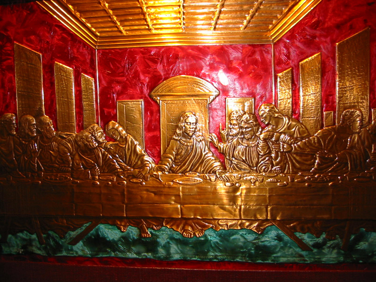 The Last Supper Gallington Jack Tin Foil Religious Art - Designer Unique Finds 