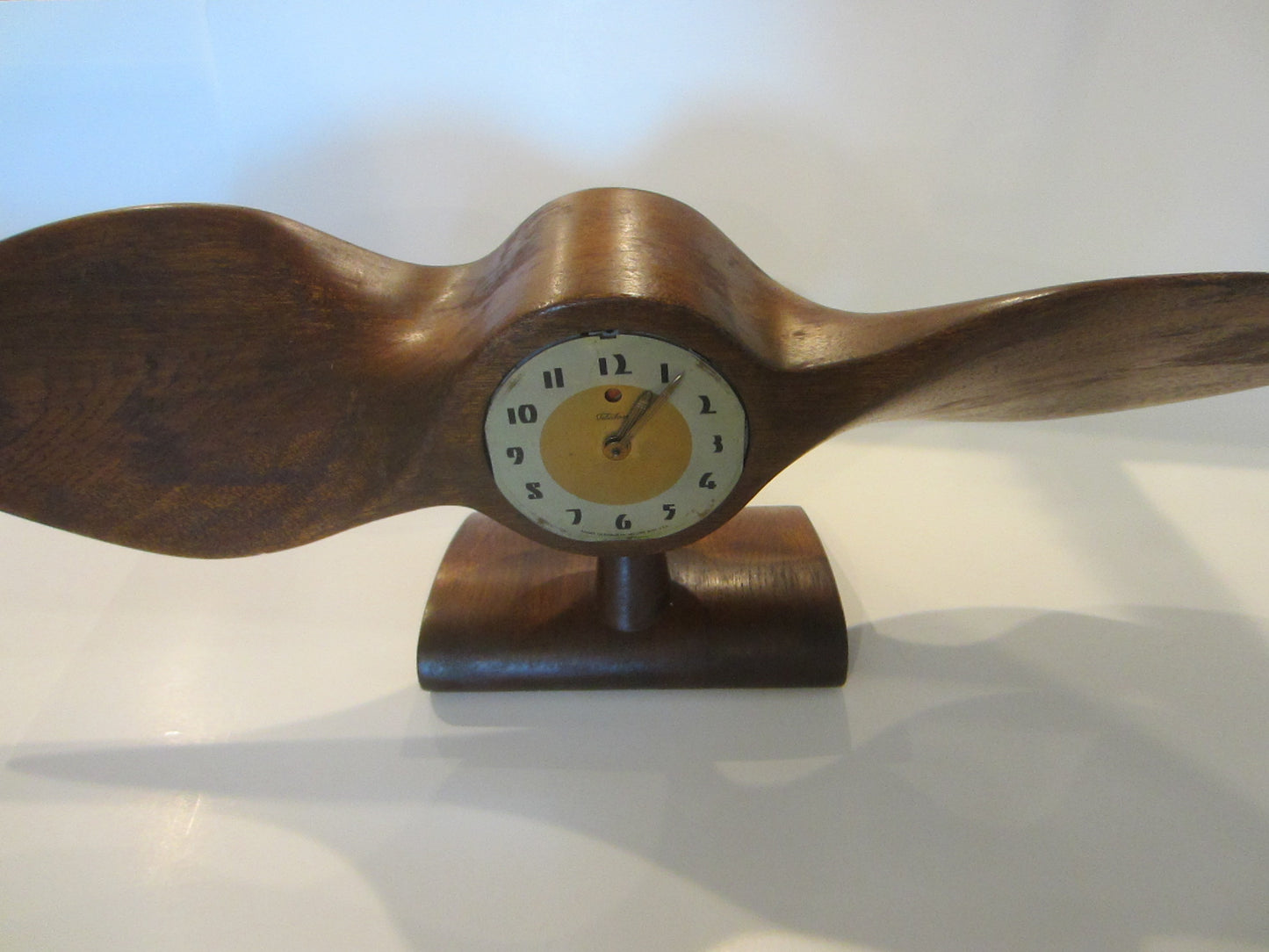 Art Deco Telechron Propeller Plug In Mahogany Decorative Clock