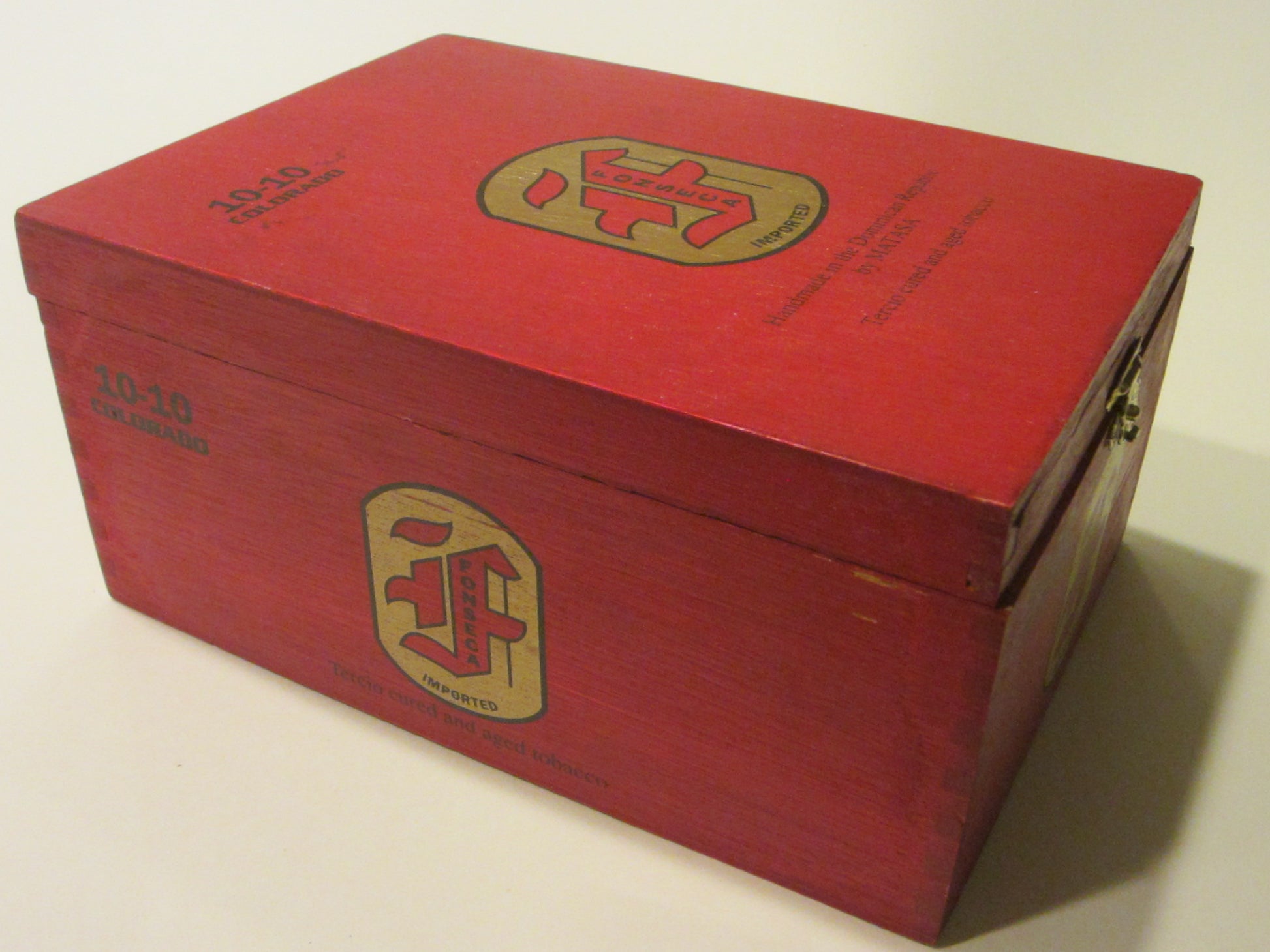 Colorado Fonseca Red Hinged Wooden Box - Designer Unique Finds 