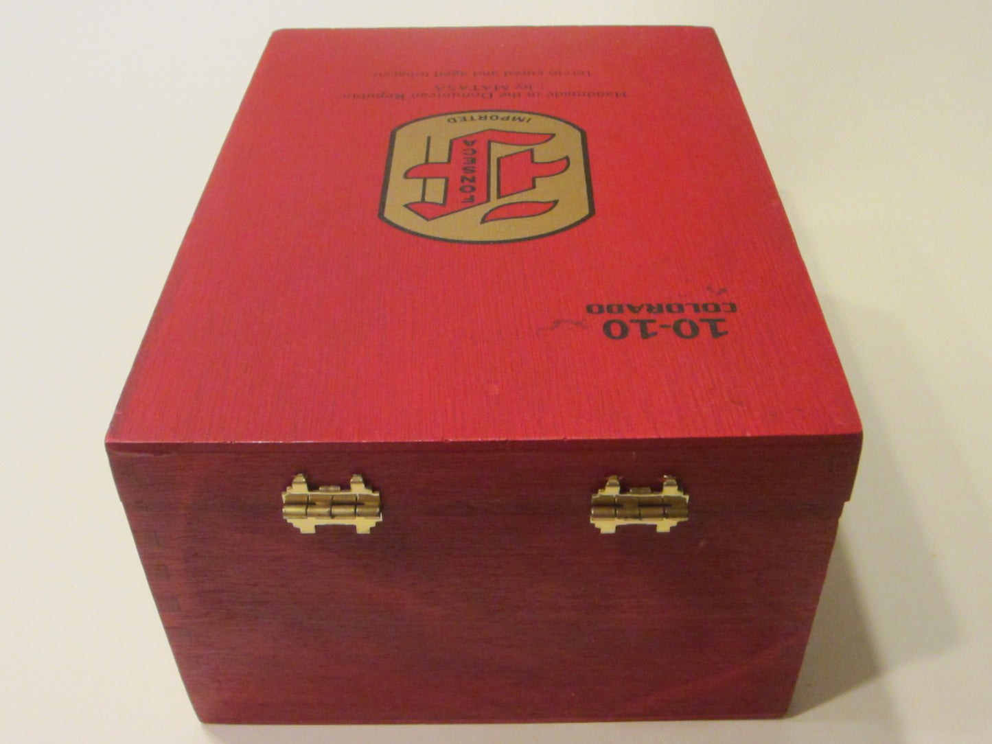 Colorado Fonseca Red Hinged Wooden Box - Designer Unique Finds 